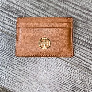 Tory Burch Robinson Leather Card Holder